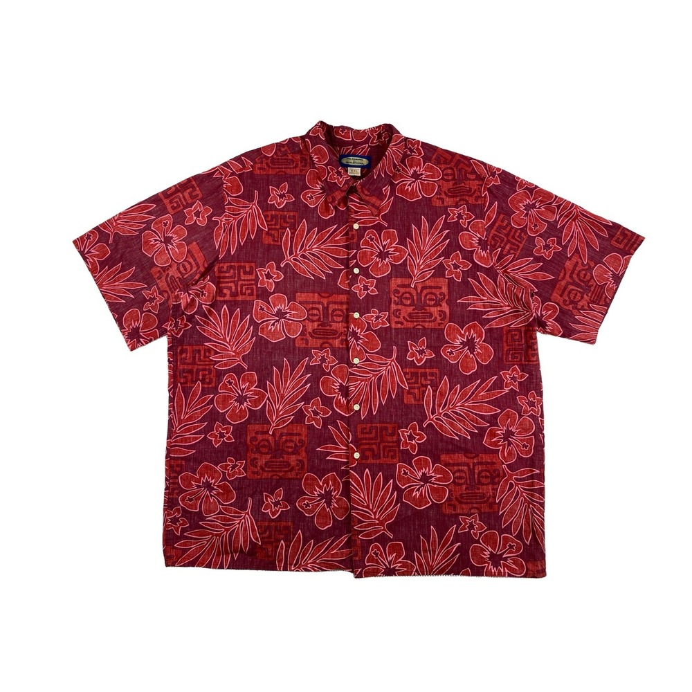 Vintage Phil Edwards Reyn Spooner Hawaiian Shirt Men's XXL Red Floral Cotton USA